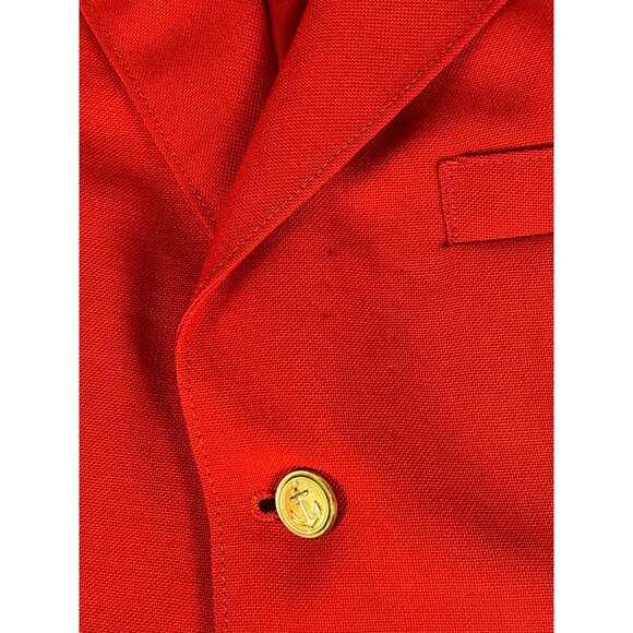 Vintage JG Hook Blazer Jacket Coat Women's 10 Red Gold Anchor Buttons Nautical - Picture 5 of 10